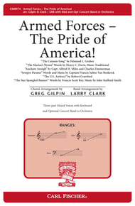 Armed Forces - The Pride of America! Three-Part Mixed choral sheet music cover Thumbnail